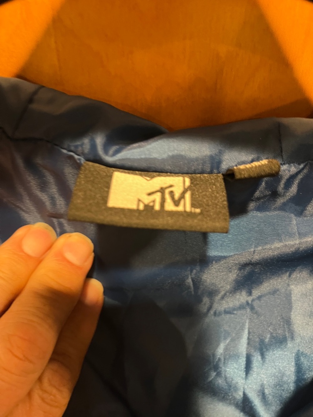 MTV Navy and Lime Colorblock Hooded Pullover Jacket - Picture 4 of 11